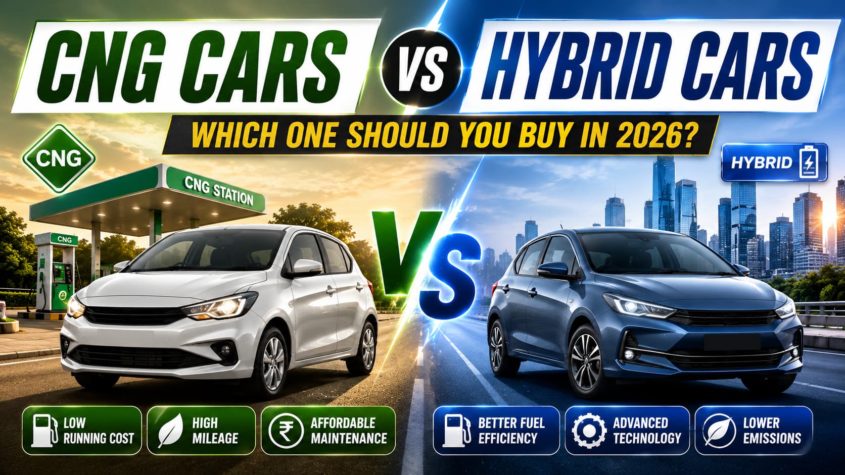 CNG Cars vs Hybrid Cars