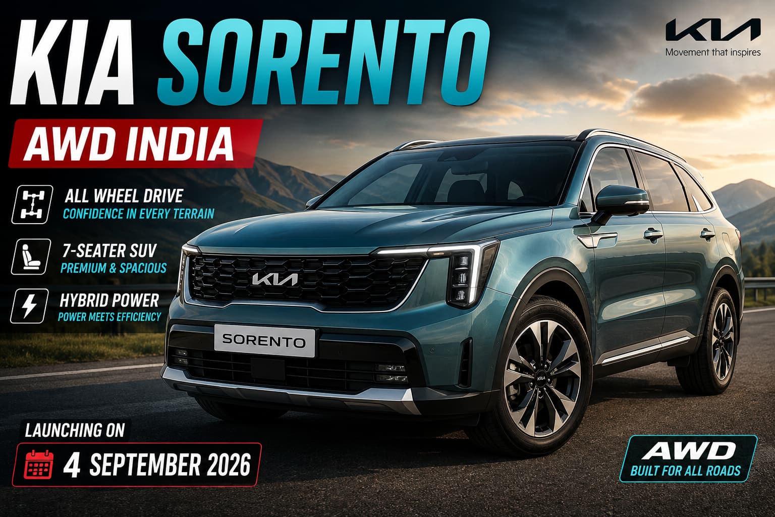 Kia Sorento AWD India