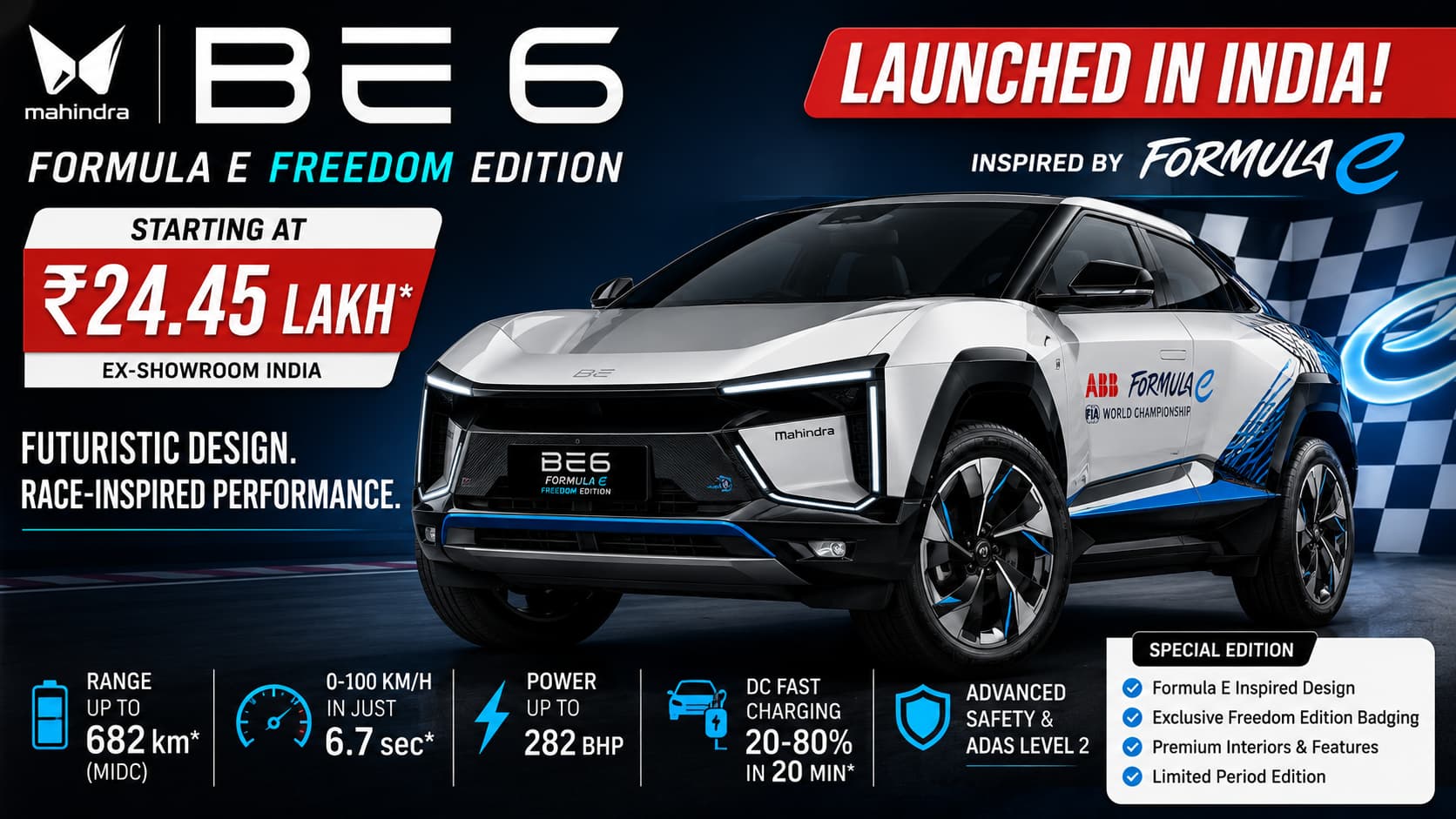 Mahindra BE6 Formula E Freedom Edition