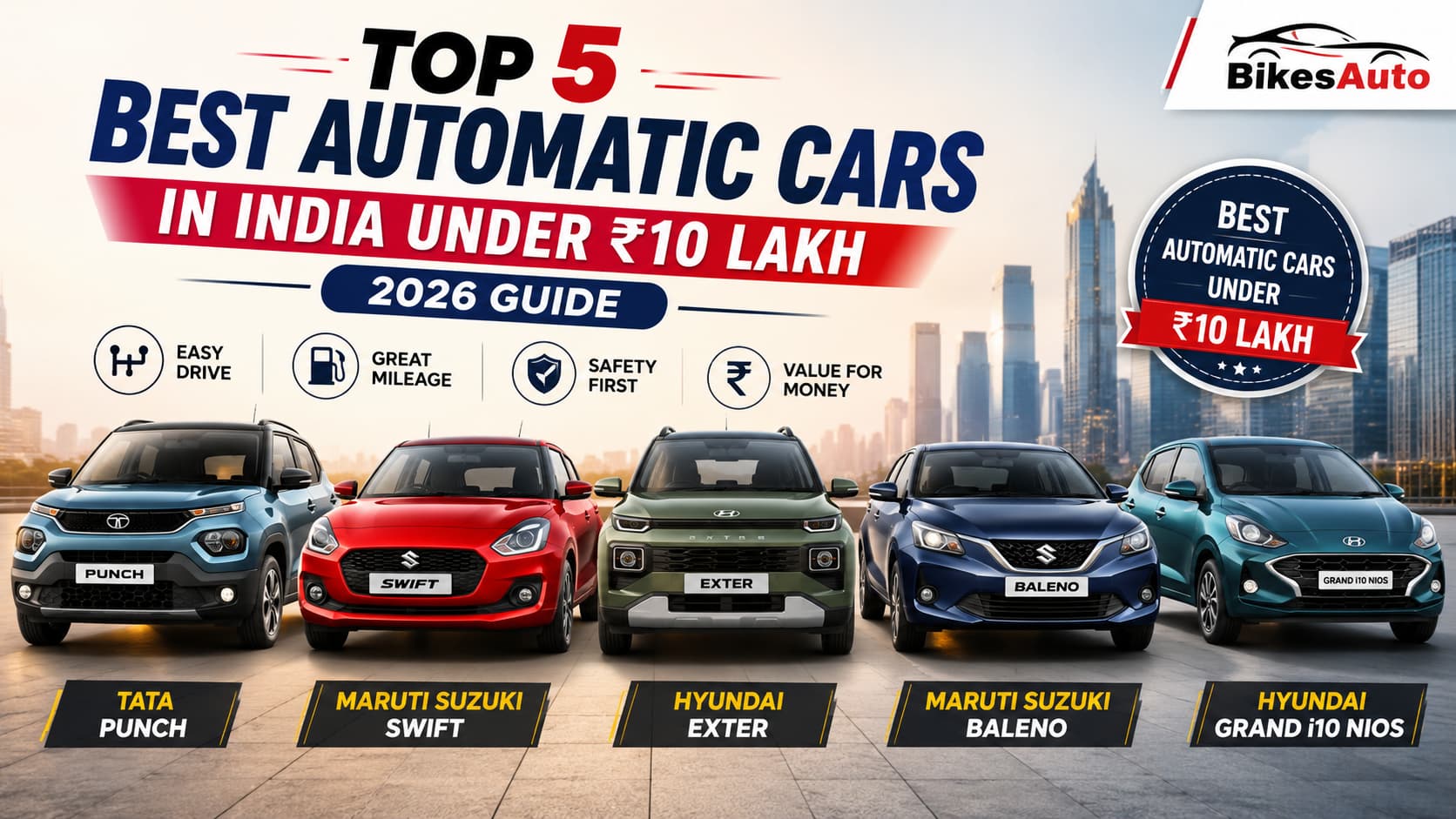 best automatic cars in india under 10 lakhs